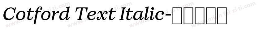 Cotford Text Italic字体转换